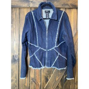 Vintage FUBU Jean Frayed Seams Jacket